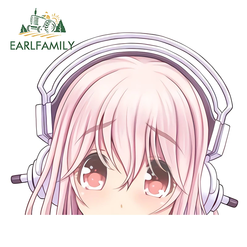 

Автомобильная наклейка EARLFAMILY для Super Sonico, предупреждающая наклейка s аниме, Виниловая наклейка JDM на заднее стекло, бампер, автомобильные аксессуары