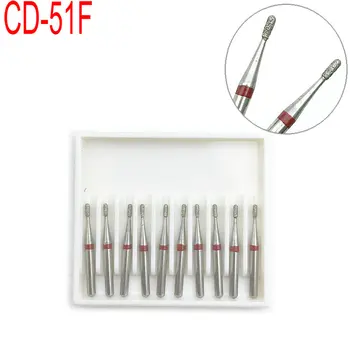 

10pcs Dental Diamond Burs Diamond FG High Speed Burs for Polishing Smoothing Dental Burs 1.6mm CD-51F