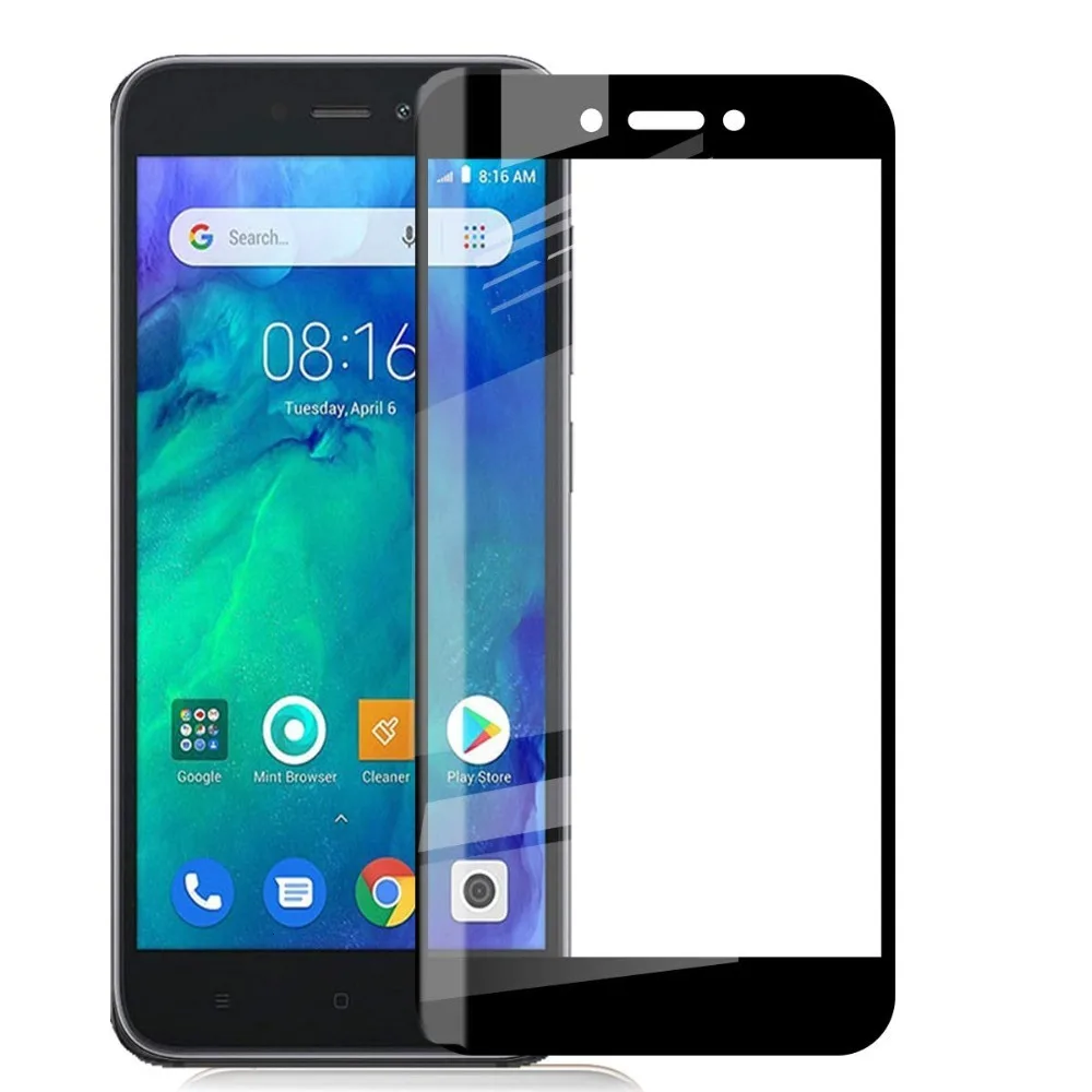 Закаленное стекло 9H с полным покрытием для Xiaomi Redmi GO защитная пленка экрана
