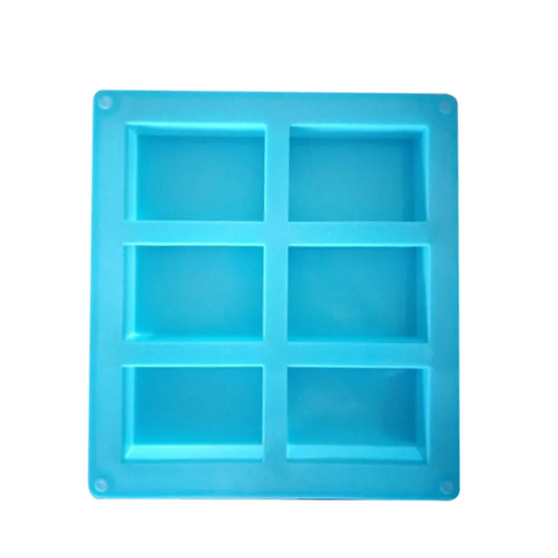 Silicone cake mold easy to release mold soap 6 cavity rectangular soap mold silicone process DIY production homemade cake 30S18 (4)