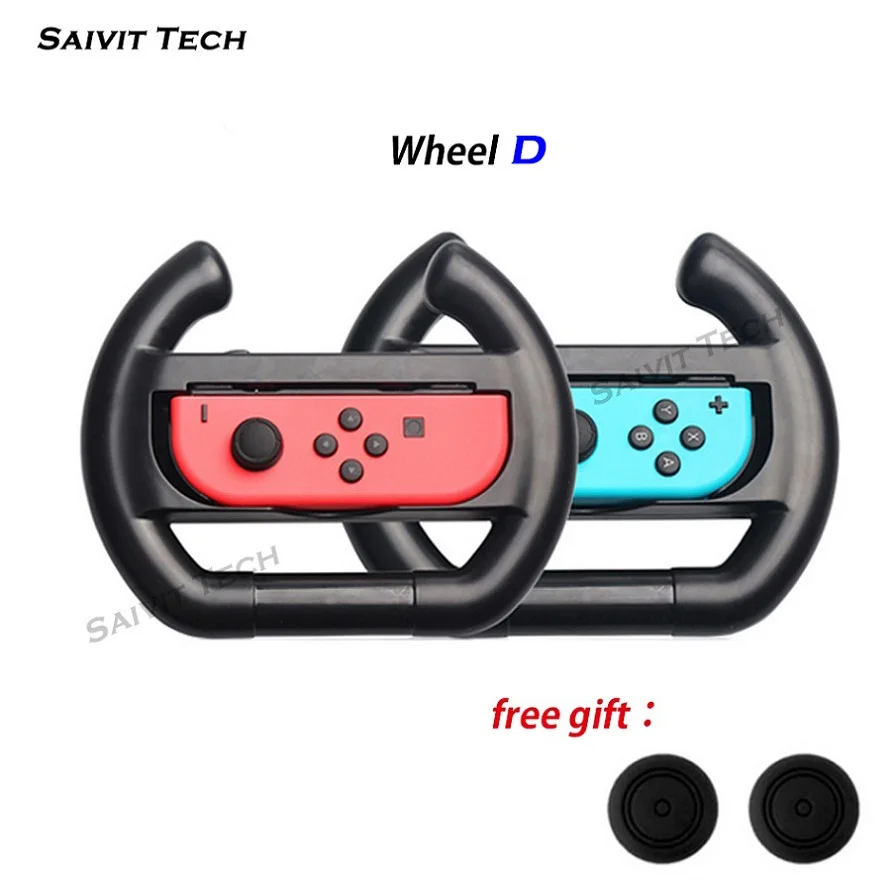 Wheel D Рукоятка-держатель для руля, 2 шт., панель управления с индикатором уровня заряда батареи для nintendo Switch Joy-con - Цвет: Wheel D