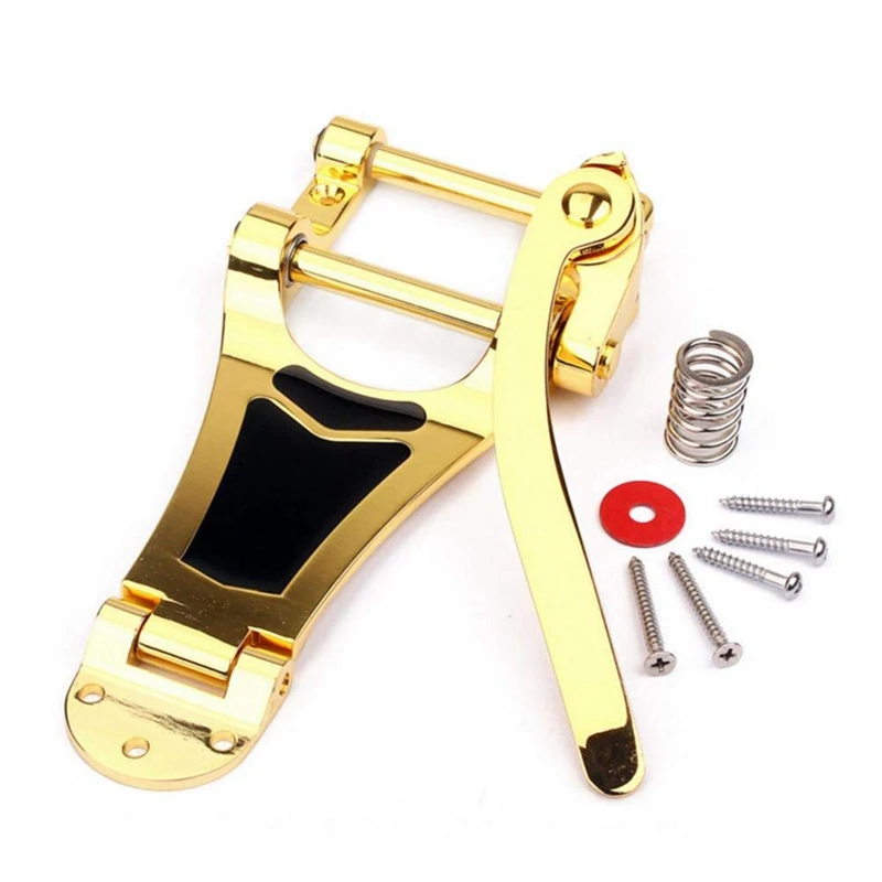 Vibrato Bridge Tailpiece B7 Jazz Guitar for Gibson Bigsby ES355 Epiphone Gold | Спорт и развлечения