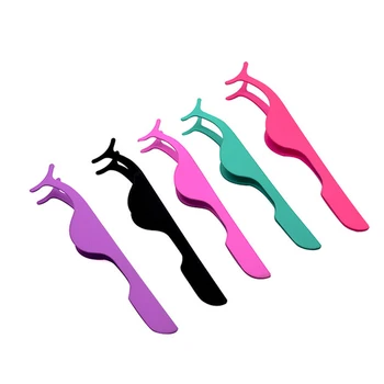 

50pcs/lot Stainless Steel False Eyelashes Extension Curler Tweezers Eyes Makeup Beauty Tools