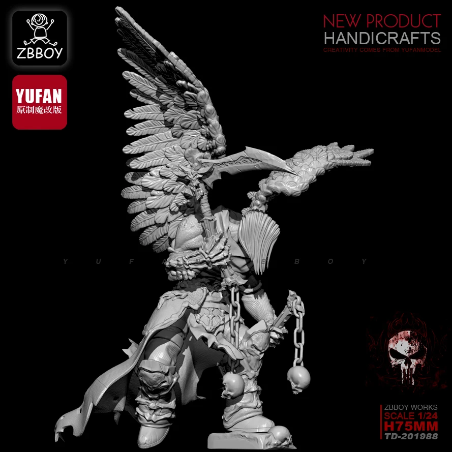 75MM1/24 смолы Наборы смерти Геометрическая Смола солдат самодельный TD-201988