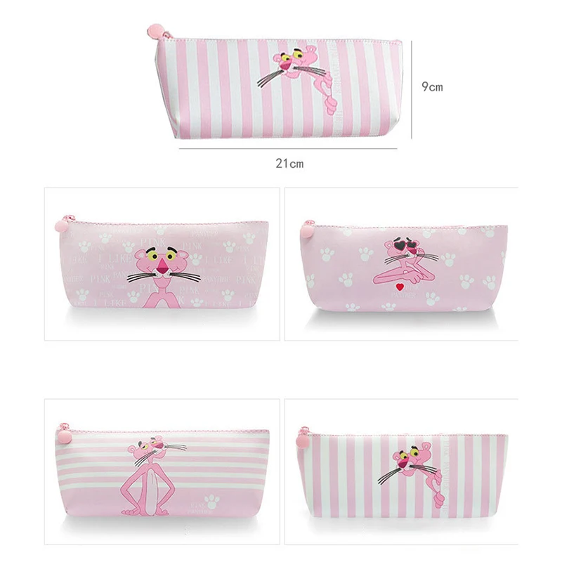 1 Pcs Kawaii Pencil Case Cartoon Cute Pink Leopard Pattern School Office Supplies Stationery Student Gift K1429 i