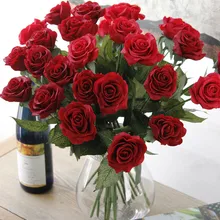 43 см розовый шелк искусственный Искусственные цветы Шелковая Роза украшение для свадьбы Декор Цветы Поддельные Цветы для дома Свадебные украшения в помещении