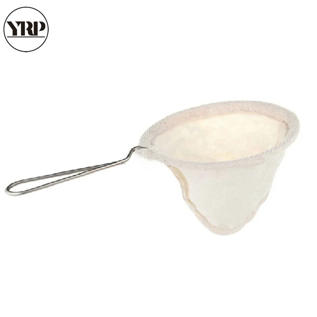 

YRPreusable coffee filter bag holder high quality flannel kitchen accessories filter for coffee machine Stainless steel handle