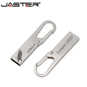 

JASTER USB 2.0 metal keychain usb flash drive 4GB 8GB 16GB 32GB 64GB 128GB pendrive memory stick (Over 10PCS free LOGO)