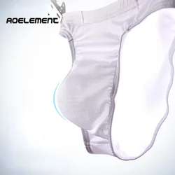 Mens Underwear Triangular Shorts Ice Silk Breathable Sexy Thin U Convex Transparent One Piece Traceless Triangular Shorts Head