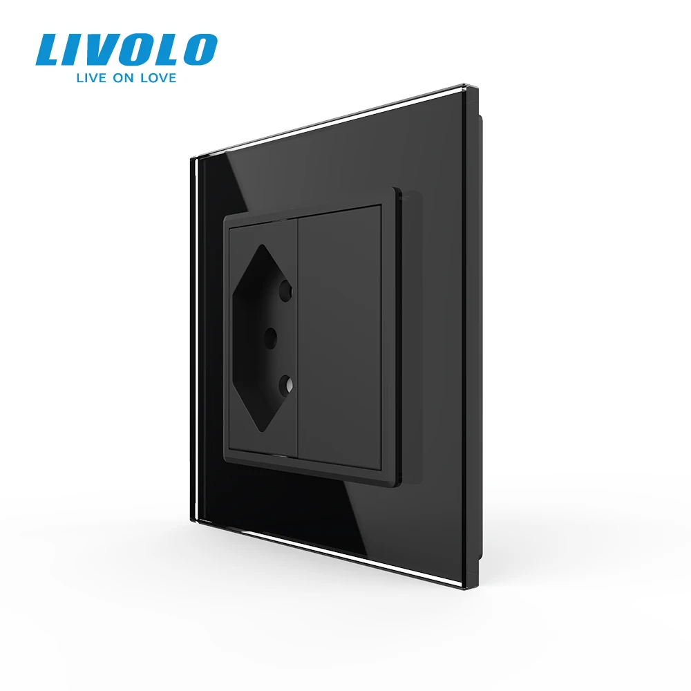 Розетка электрическая Livolo со стеклянной панелью 10 А|socket power|panel socketsocket panel |