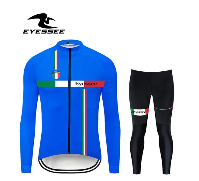 Long suit Велоспорт pro competition Велосипедное Джерси от компании eyessee Мужская велосипедная одежда с длинными рукавами осень дышащая Италия Джерси для велоспорта - Цвет: Long suit