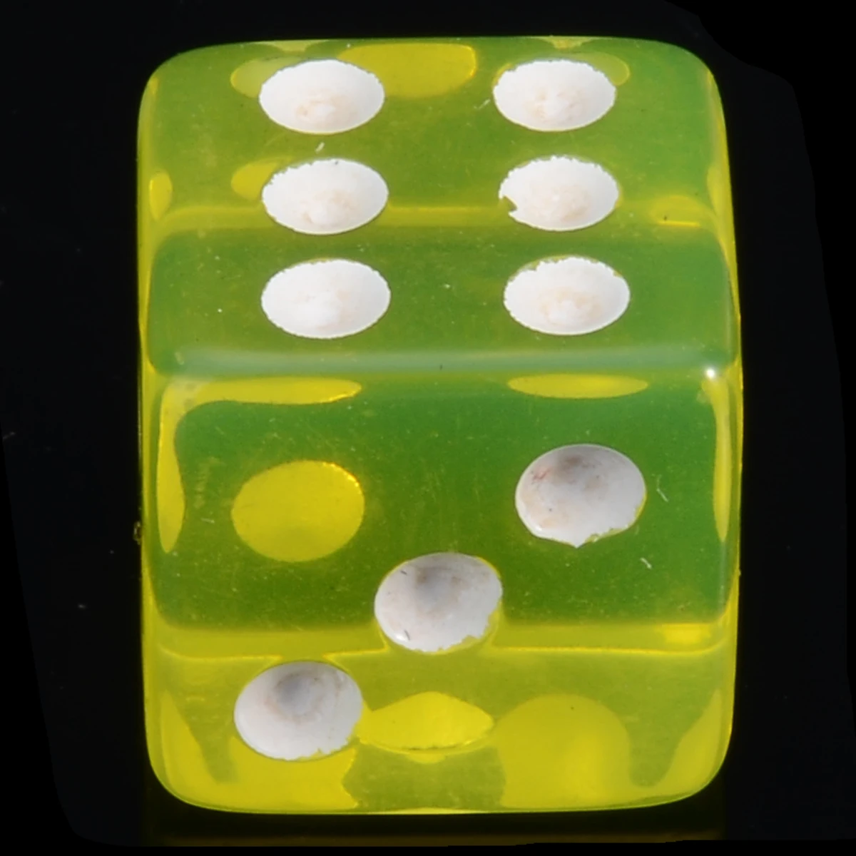 10 шт./компл. 16 мм разноцветный акриловый прозрачный кубики прямой угол прозрачные кости Портативный ролевые игры настольная игра - Цвет: Yellow