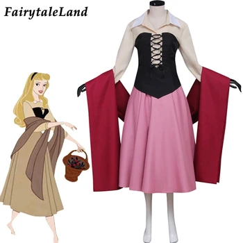 

Sleeping Beauty Aurora Costume Halloween Holiday Cosplay Princess Dress Fancy Maiden Suit Black Corset Custom Made