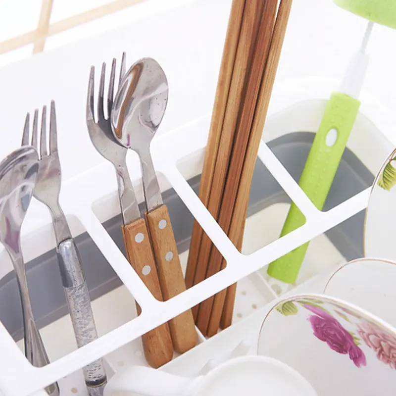 2019KitchenCollapsible сушилка для посуды сушилка 4-в-1 мульти-дощатая корзина прочного пластика многофункциональная мойка корзина для фруктов