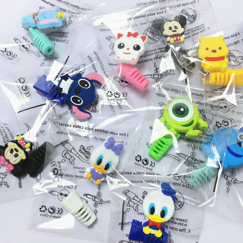 Disney-cable Protector Data Line Cord Case Protetora Cabo Winder Cabo Winder Organizador para Iphone Ipad Android 100 Pcs - Image 5