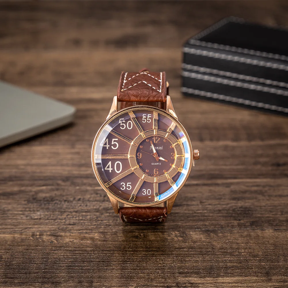 Mens Watches Minimalist Quartz Wrist Watch Card Holder Watches Sungalsses Men Gift Set Watch for Dad Husband Boy friend
