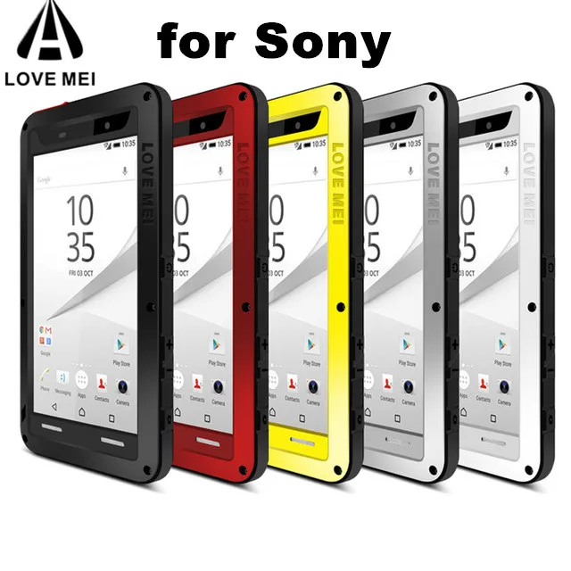 Metal Armor Case for Sony Xperia XZ Premium XA XA1 XA2 Ultra Waterproof Case For Sony Z2 Z3 Z5 XZ1 XZ2 XZ3 X 10 1 Compact Cover