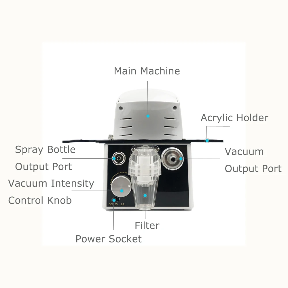 Microdermabrasion Diamond Machine Dermabrasion Facial Peeling Water Spray Exfoliation Face Skin Peel Vacuum Blackhead Removal