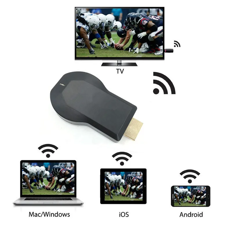 Новейший Anycast M2plus Chromecast 2 зеркальное отображение нескольких тв стиков адаптер