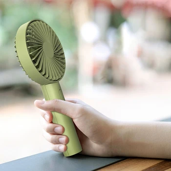 

2000MAh Mini Cooler Handheld Portable Fan USB Rechargeable Fan Outdoor Home Quiet Desktop Fan Green