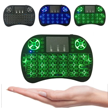

Backlit i8 Air Mouse Mini Wireless Keyboard 2.4GHz 3 Color Touchpad Handheld for Android TV BOX X96Mini Laptop Backlight Remote
