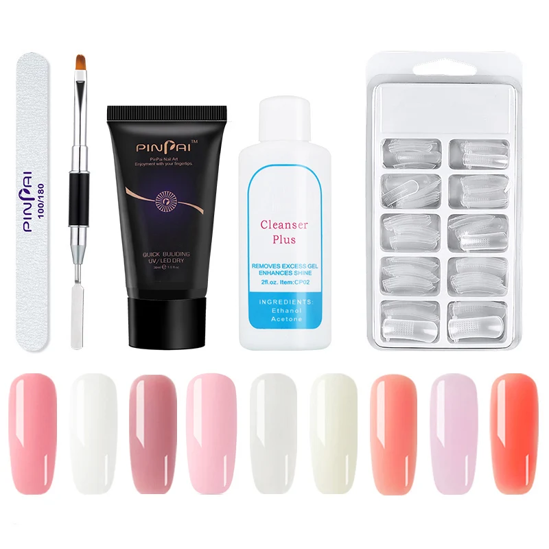 30 г/15 г polygel прозрачный белый Полиакриловый гель для ногтей УФ светодиодный