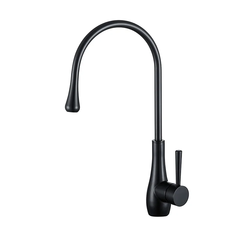 Black kitchen faucet Стиль капли воды кухонный кран черный одной ручкой 360 раковина вращения смеситель для воды кран античный горячий и холодный кран - Цвет: Black kitchen faucet