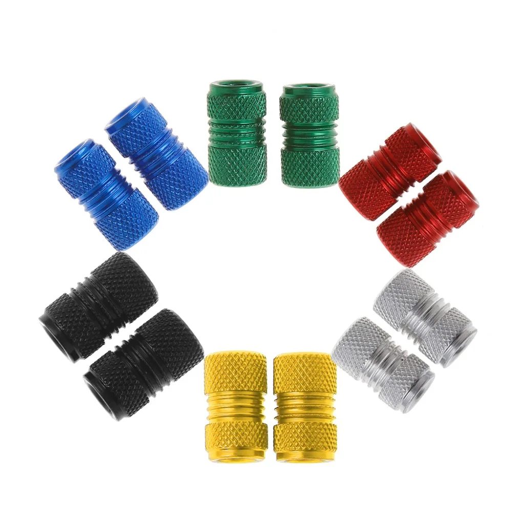 

2pcs Bicycle Valve Cap Aluminum Alloy Colorful MTB Bike Tire Valve Caps Protection Cover For Presta French Valve