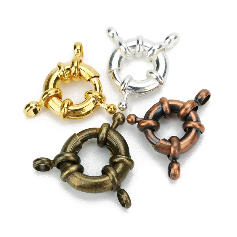 Necklace Clasp Bracelets Findings Connector-Fit Charm Jewelry Making Clavicle Round Copper
