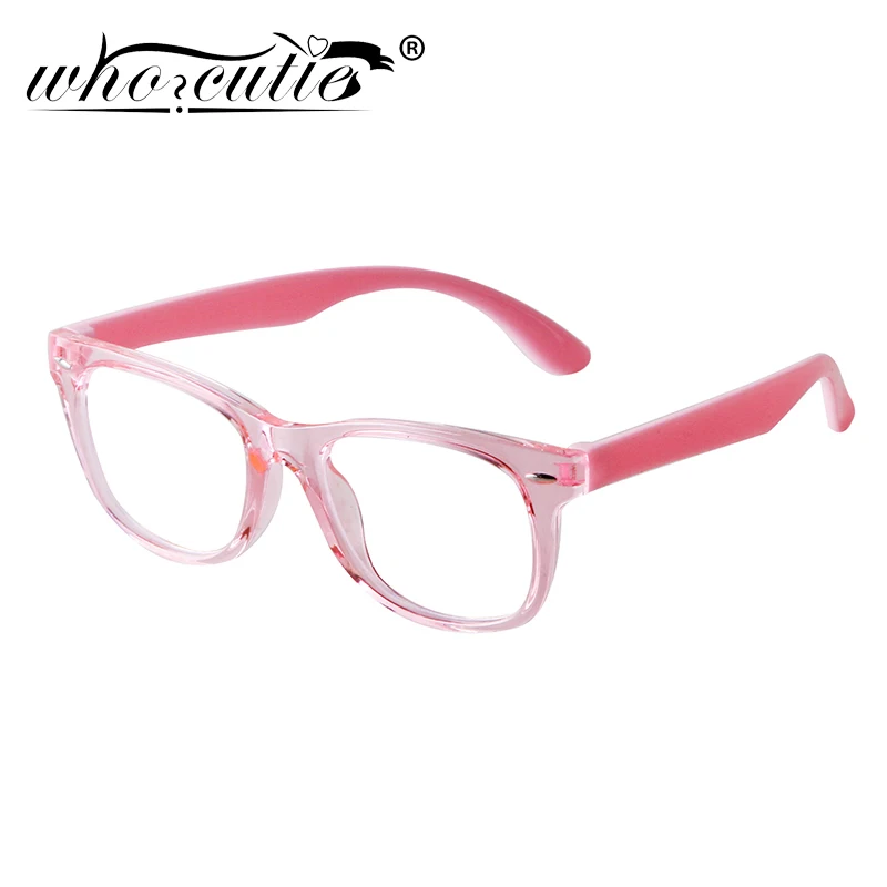 WHO CUTIE Kid Optical Glasses Children TR90 Frame Girl Anti Blue Light Eyewear Square Computer Boy Transparent Eyeglasses S469