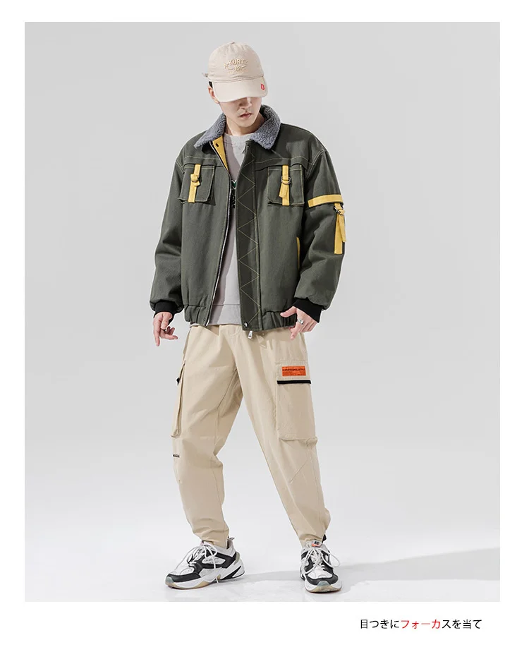 New fashion Mens Parka Jacket Winter Thick Warm Fleece Multi-pocket Casual Tactical Army Jacket Men outerwear Hooded Coat