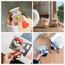 3D Bluetooth беспроводной чехол для наушников для AirPods 2 чехол силиконовый мультяшный чехол Аксессуары для Apple Air pods зарядная коробка