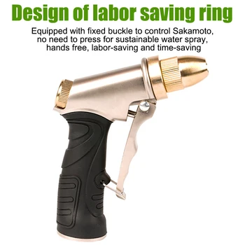 

Garden Hose Nozzle Heavy Duty Alloy Nozzle with Non-slip Handle Multiple Watering Patterns High Pressure Watering Nozzle