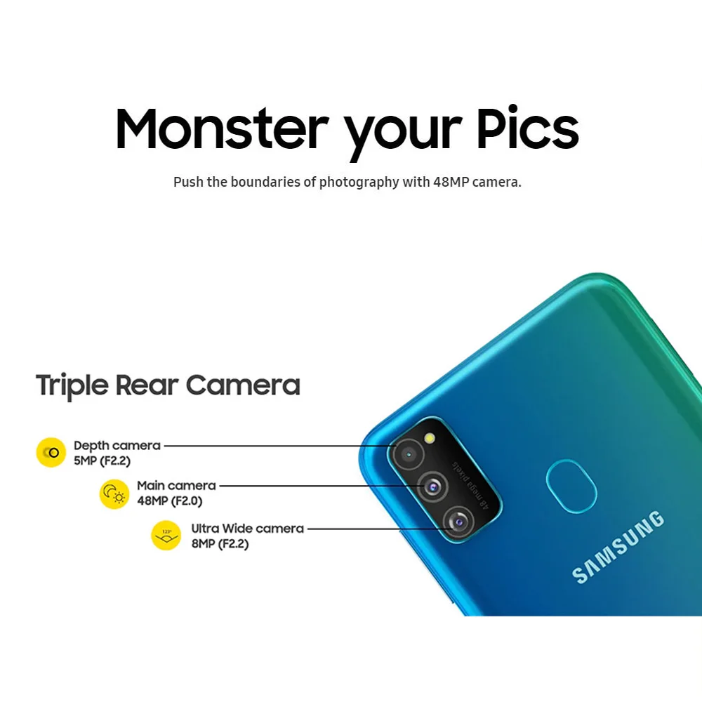 Абсолютно мобильный телефон 6," samsung Galaxy M30S 6000 мАч, 6 ГБ ОЗУ, 128 Гб ПЗУ, 48мп, тройная камера Exynos 9611, четыре ядра, 4G, смартфон