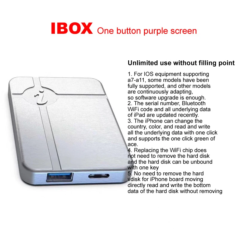US $89.00 Irepair P10 Ibox Dfu Purple Box One Button Purple Screen Mode To Read Write Serial Number For Iphone 6 X And Ipad No Need Mac
