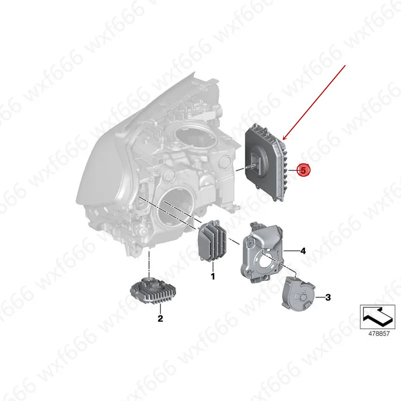 Модуль управления фар для компьютера подходит для 5 серий G30 G38 X3 G08 X4b mwG02 блок управления передняя лампа Электроника