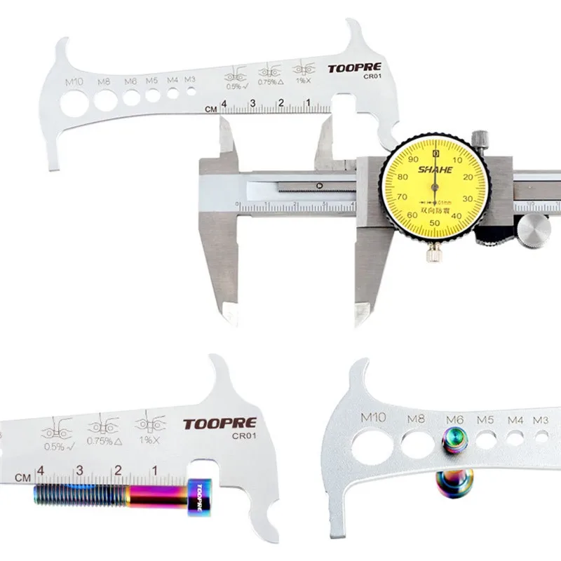 3 в 1 велосипед цепи проверки износа индикатор цепи крюк болт измерения для 8 9 10 11 скоростей аксессуары из нержавеющей стали