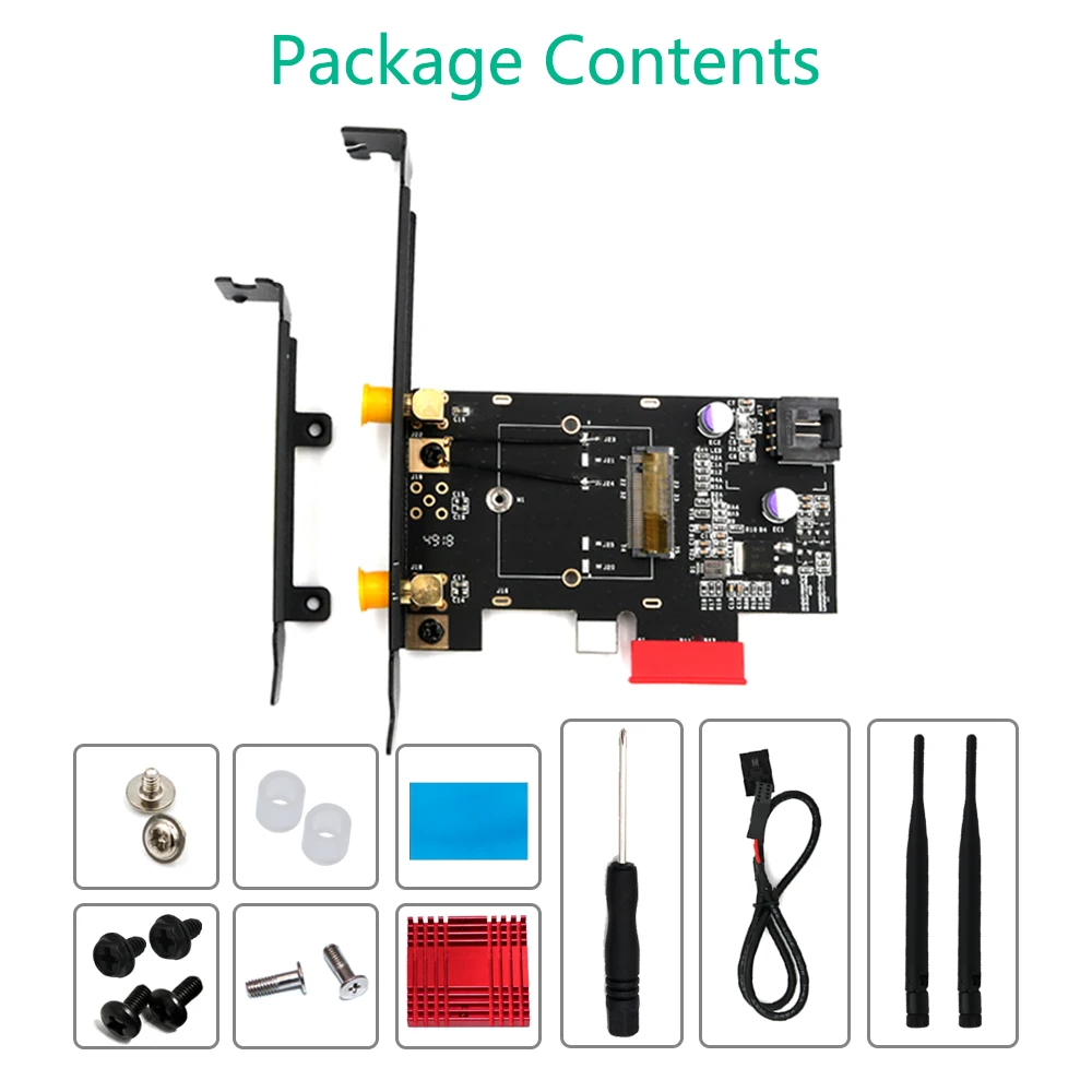 PCIE M.2 Wifi адаптер Сетевая карта 5 ГГц 5 г 5 ГГц беспроводной PCI Express Wifi Bluetooth адаптер AC 9260 м2 Wifi Карта Антенна для ПК