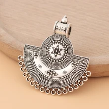 

10pcs Tibetan Silver Tribal Ethnic Bohemia Boho Multi Strand Connector Charms Pendants for Necklace Jewelry Making Accessories