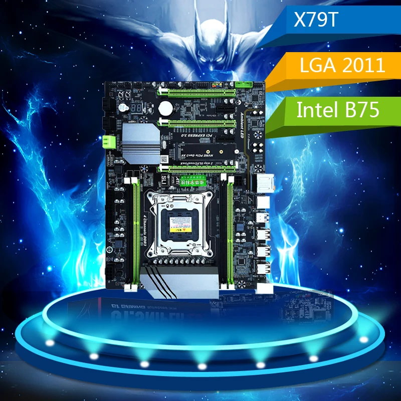 X79T LGA 2011 DDR3 PC настольные компьютеры Материнские платы компьютерные материнские платы ПОДДЕРЖКА M.2 E5-2680V2 материнская плата R20