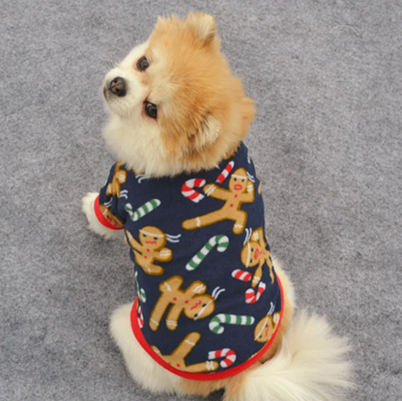 Pet clothes spring and autumn thickening fleece rags fleece sturdy warm sweater big dog collar collar fleece traction buckle