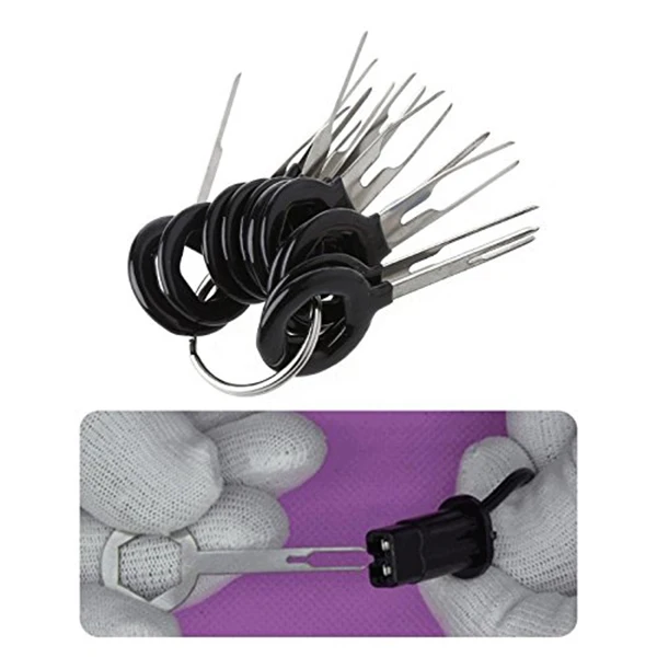 

Promotion! 11Pcs/Set Terminal Removal Tools Car Electrical Cable Wiring Crimp Connector Pin Extractor Kit Car Repair Hand Tool S