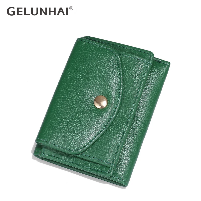 

New Genuine Leather Women Wallet Hasp Small and Slim Coin Pocket Purse Women Wallets Cards Holders Luxury Wallets Designer Purse