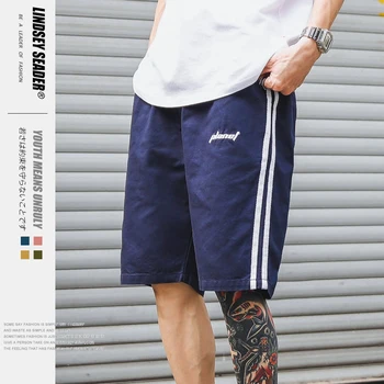 

Lindsey Seader 2020 Harajuku Shorts Classic Side Stripes Sports Hip Hop Cargo Short Men Jogger Short Pockets Casual Sweatpant
