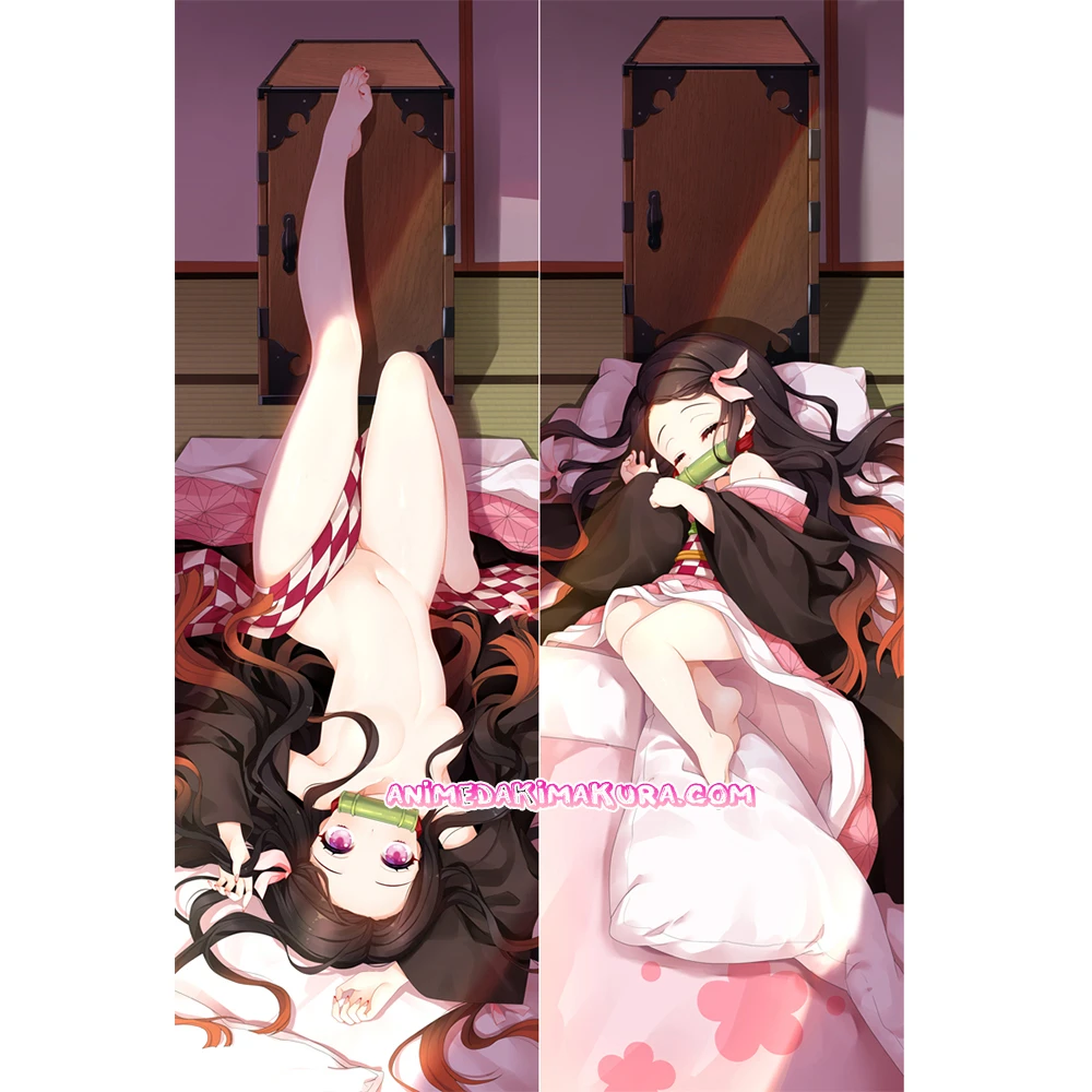 Demon Slayer Kimetsu No Yaiba Nezuko Kamado Anime Girl Dakimakura Hugging Body Pillow Case Cover Pillow Case Aliexpress