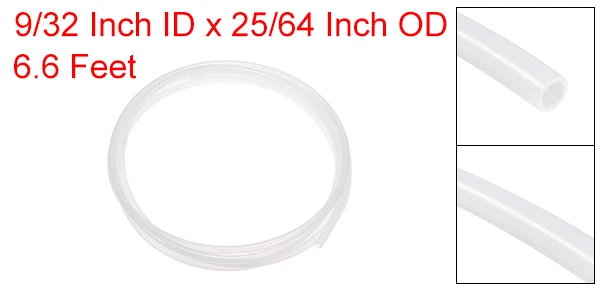 White Uxcell PE пластиковые трубки 9/32 дюймов ID x 25/64 дюймов OD 6,6 футов Длина Белый для пневматических инструментов и механических газопроводов - Цвет: White