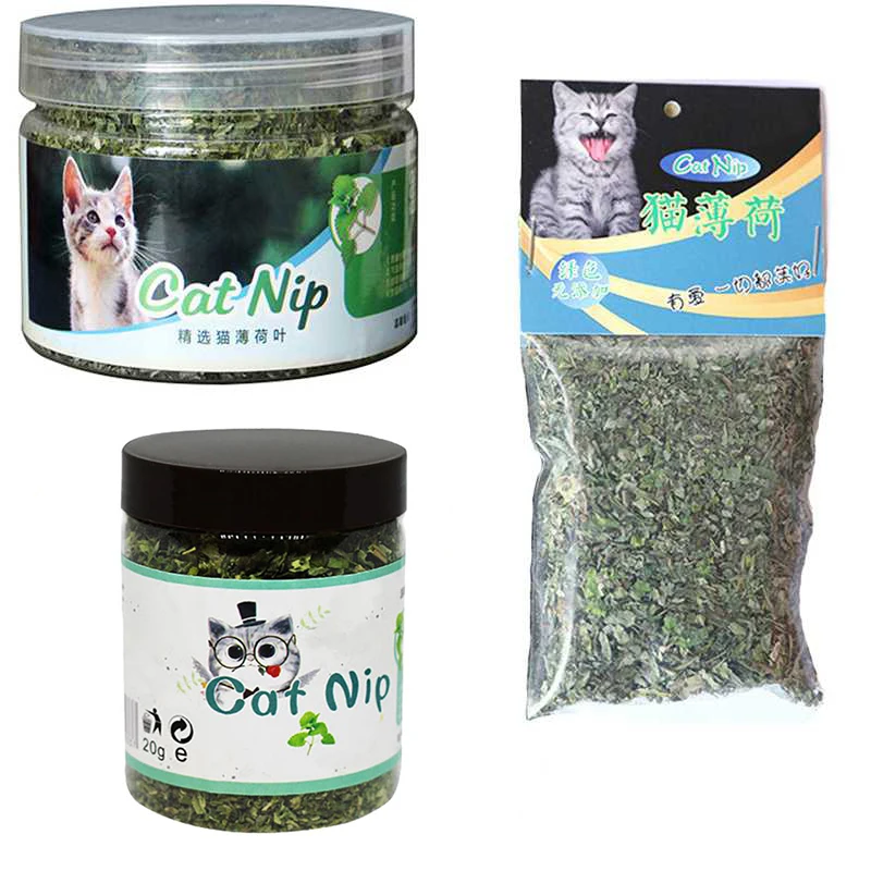 10g/20g/30g Cat Toy Catnip Organic Natural Premium Catnip Cattle Grass Menthol Flavor Dry Cat Treats Funny Pet Kitten Toys