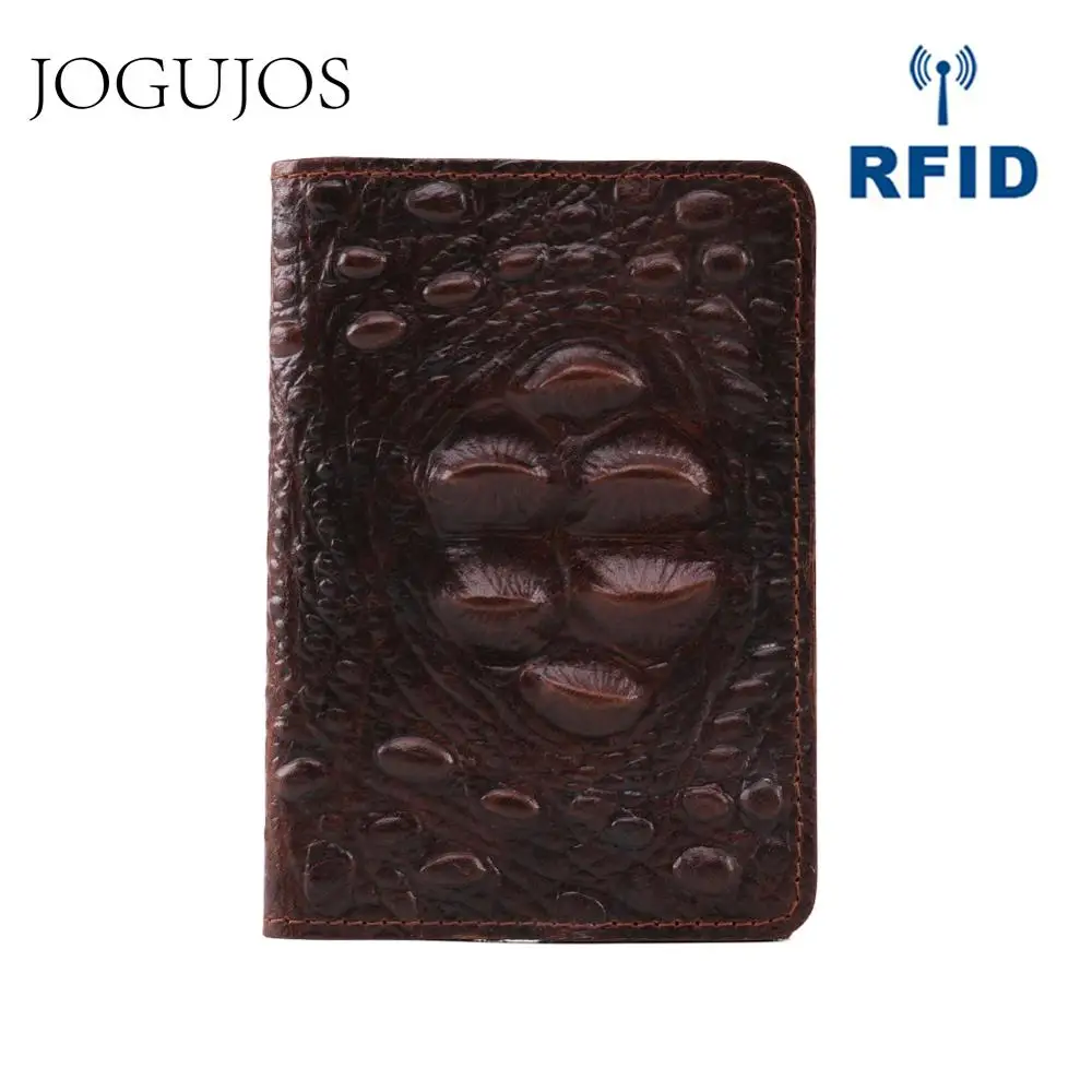 Держатель для паспорта JOGUJOS RFID из натуральной кожи под крокодила|Держатели карт и