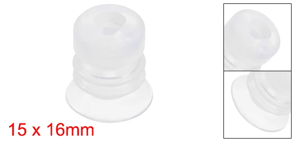 M5 x 15mm Uxcell 1/4 шт. прозрачный однотонный мягкий силиконовый Водонепроницаемый вакуумной присоской 5 мм Объединенный сильфон присоски для мазута воды озона Clear - Цвет: M5 x 15mm