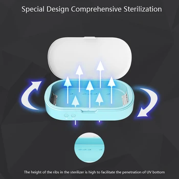 

Phone Disinfection Box Home Cleaning 10W Wireless Fast Charging Applicable Wireless Charger UV Mobile Phone Sterilizer